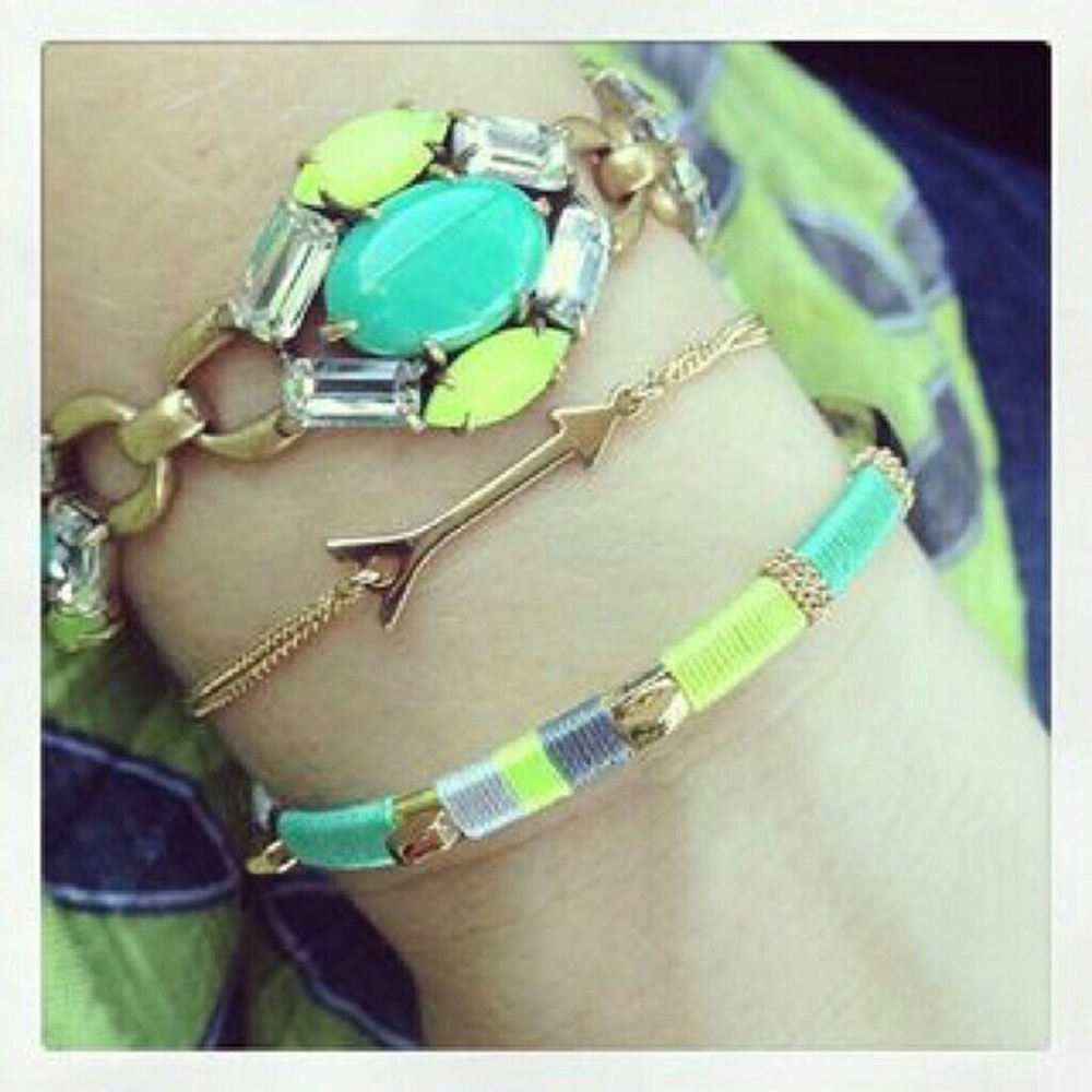 Colorblock Cuff - Citron